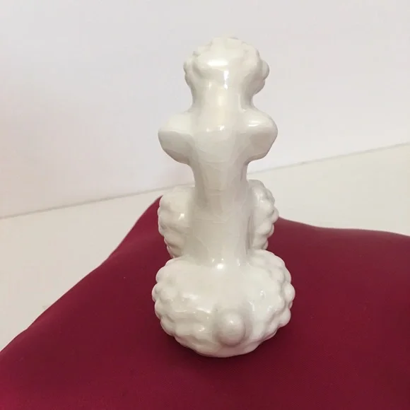 Vintage Goebel Retro Miniature Figurine White Poodle Curly Hair Puppy Dog - Picture 9 of 13